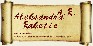 Aleksandra Raketić vizit kartica